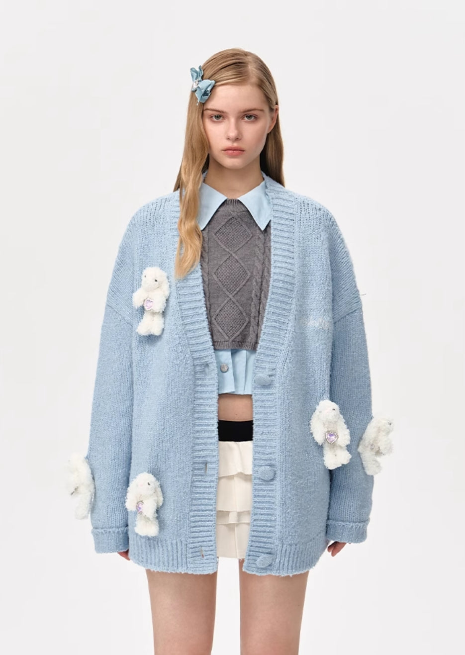 13DE MARZO DOOZOO RHINESTONE CARDIGAN