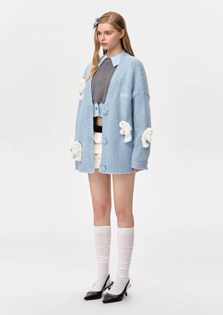 13DE MARZO DOOZOO RHINESTONE CARDIGAN