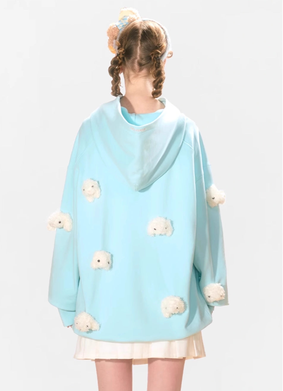 13 DE MARZO GLOWING THREE-DIMENSIONAL DOLL FASHION BAGGY HOODIE