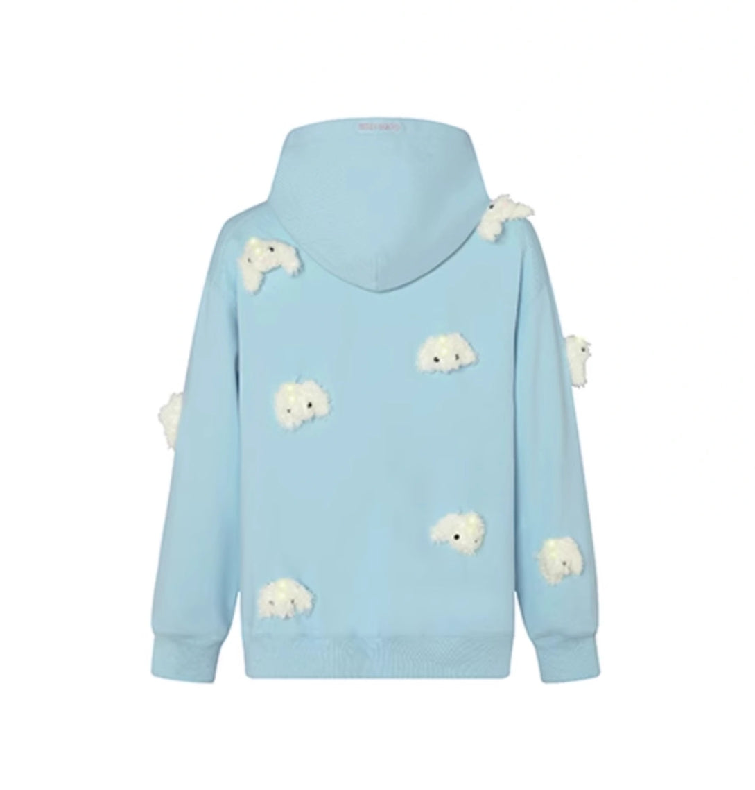 13 DE MARZO GLOWING THREE-DIMENSIONAL DOLL FASHION BAGGY HOODIE