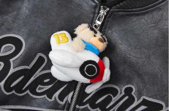 13DE MARZO Pilot Bear Vintage Jacket