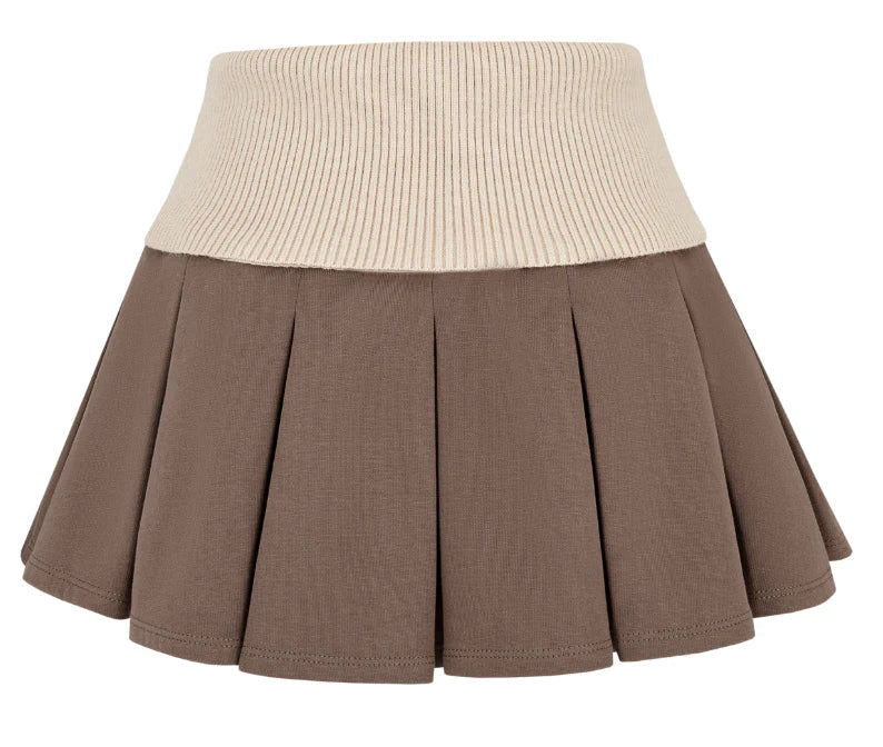 13DE MARZO Bear Head Upper Skirt Brown