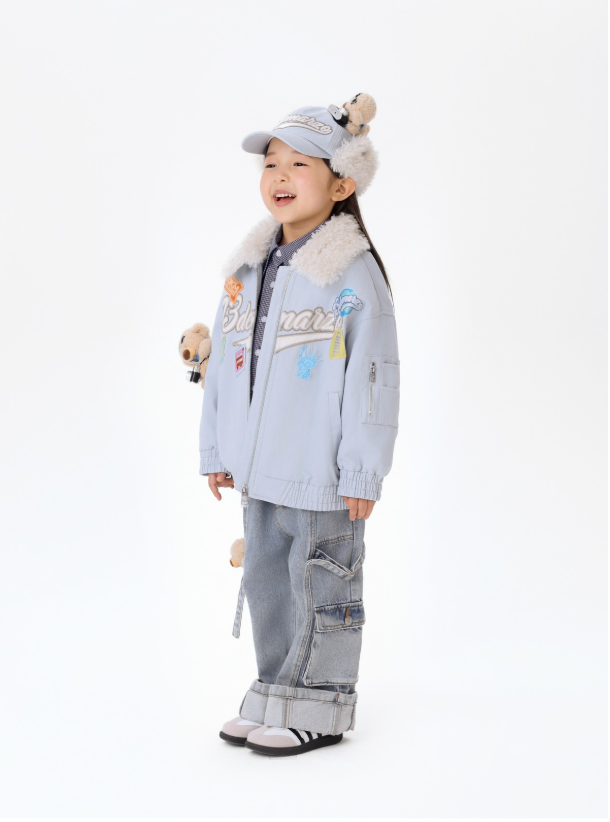 13DE MARZO BabyBear Travel Badge Jacket Blue