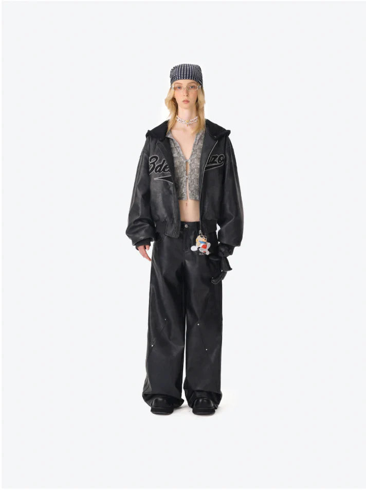 13DE MARZO Pilot Bear Vintage Jacket