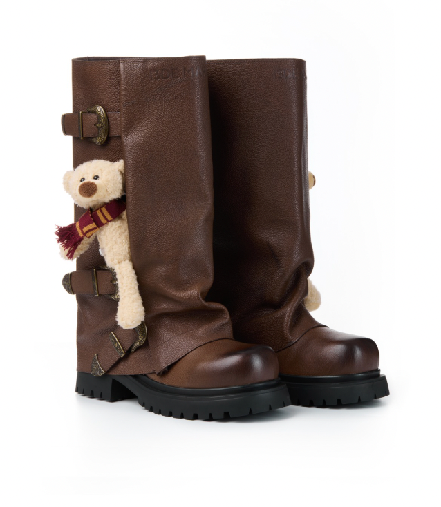 13DE MARZO Bear High Boots Brown