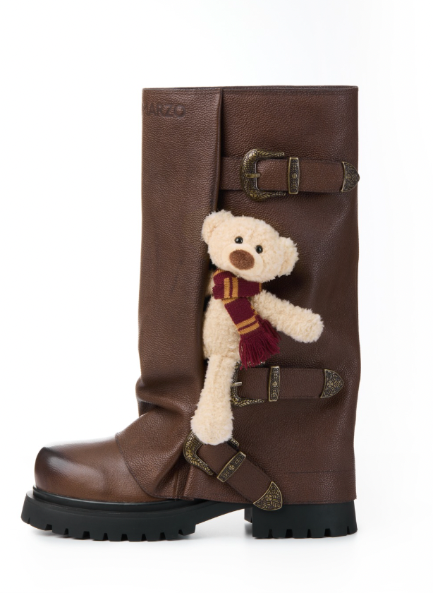 13DE MARZO Bear High Boots Brown