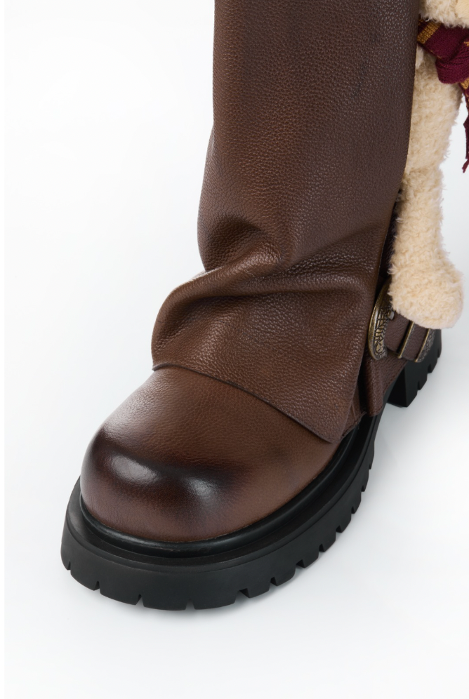 13DE MARZO Bear High Boots Brown