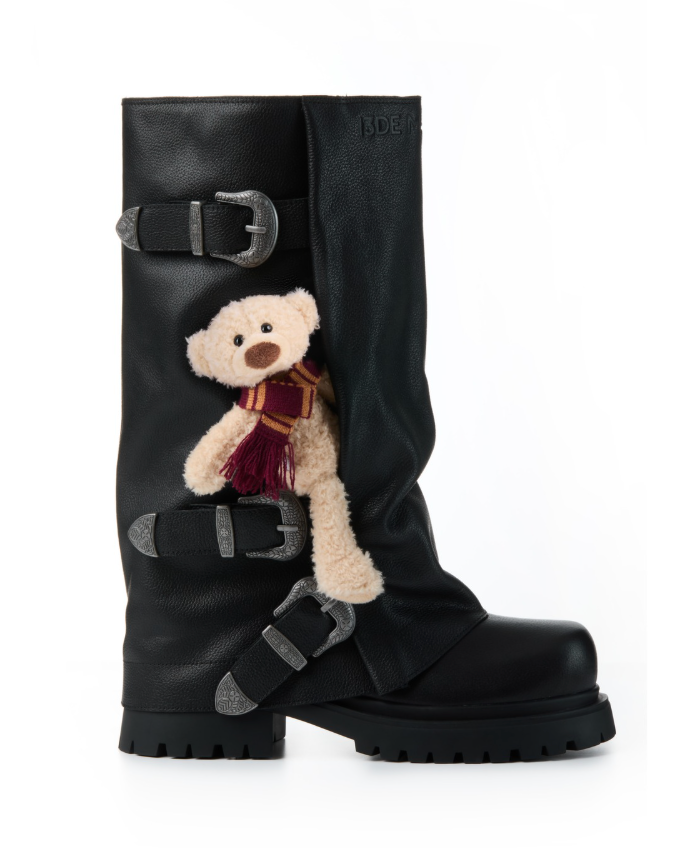 13DE MARZO Bear High Boots Black