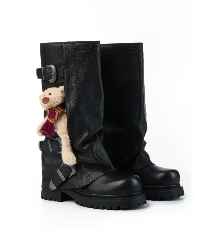 13DE MARZO Bear High Boots Black