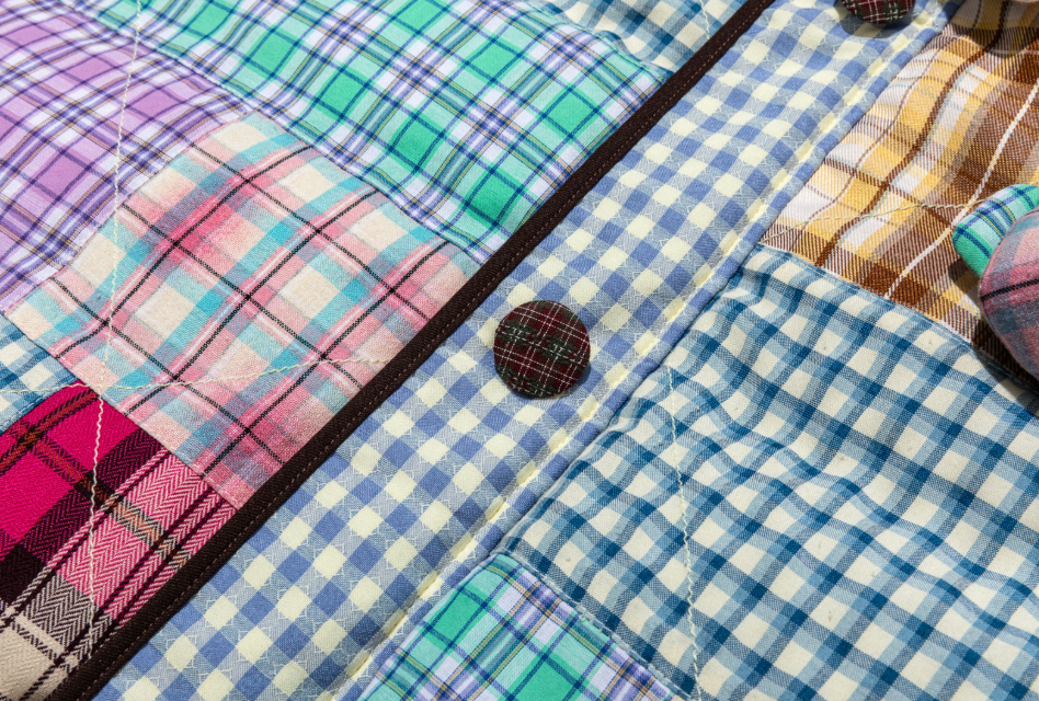 13DE MAROZ Plaid Patch Down Jacket