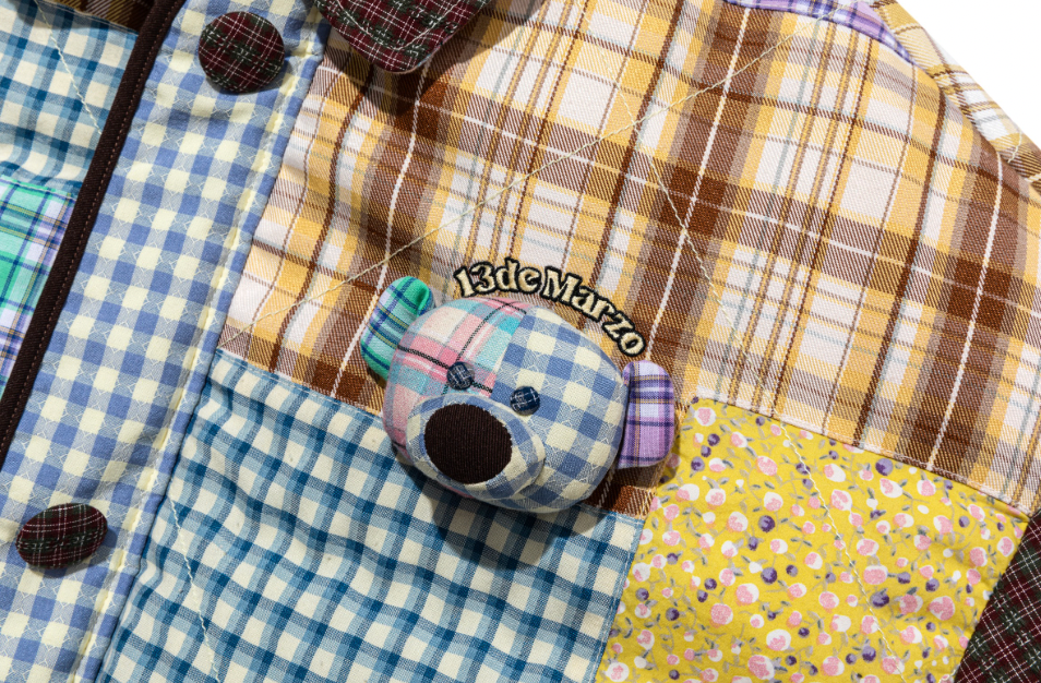 13DE MAROZ Plaid Patch Down Jacket