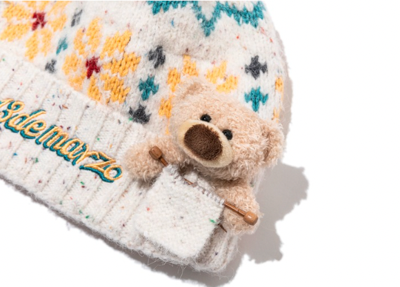 13DE MARZO Fair Isle Bear Beanie