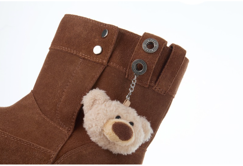 13DE MARZO Logo Snow Boots Brown
