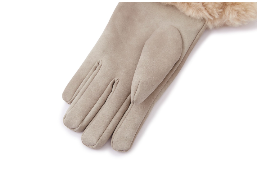 13DE MARZO Bear Cuff Gloves Brown