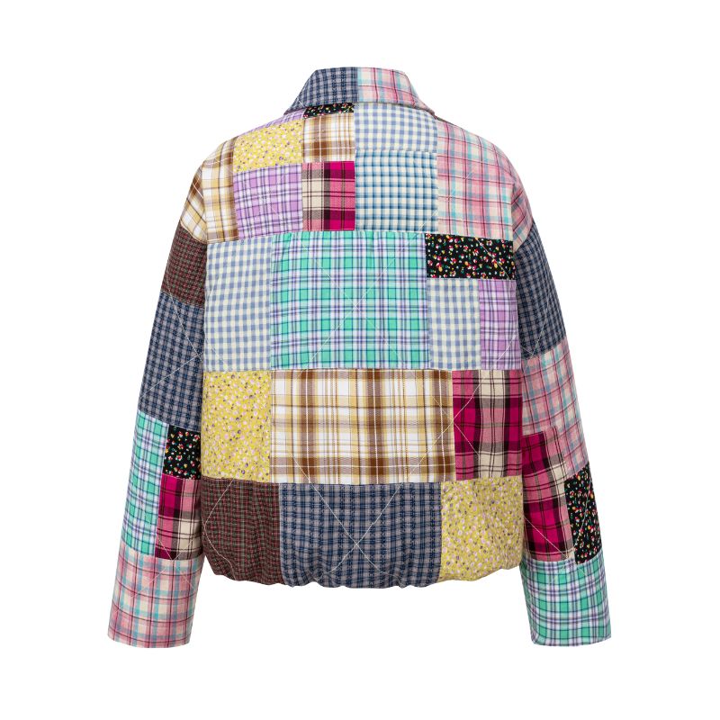 13DE MAROZ Plaid Patch Down Jacket