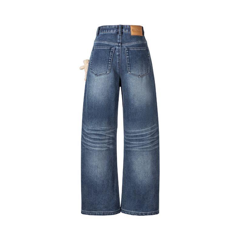 13DE MARZO Bear Brushed Relaxed Jeans Blue
