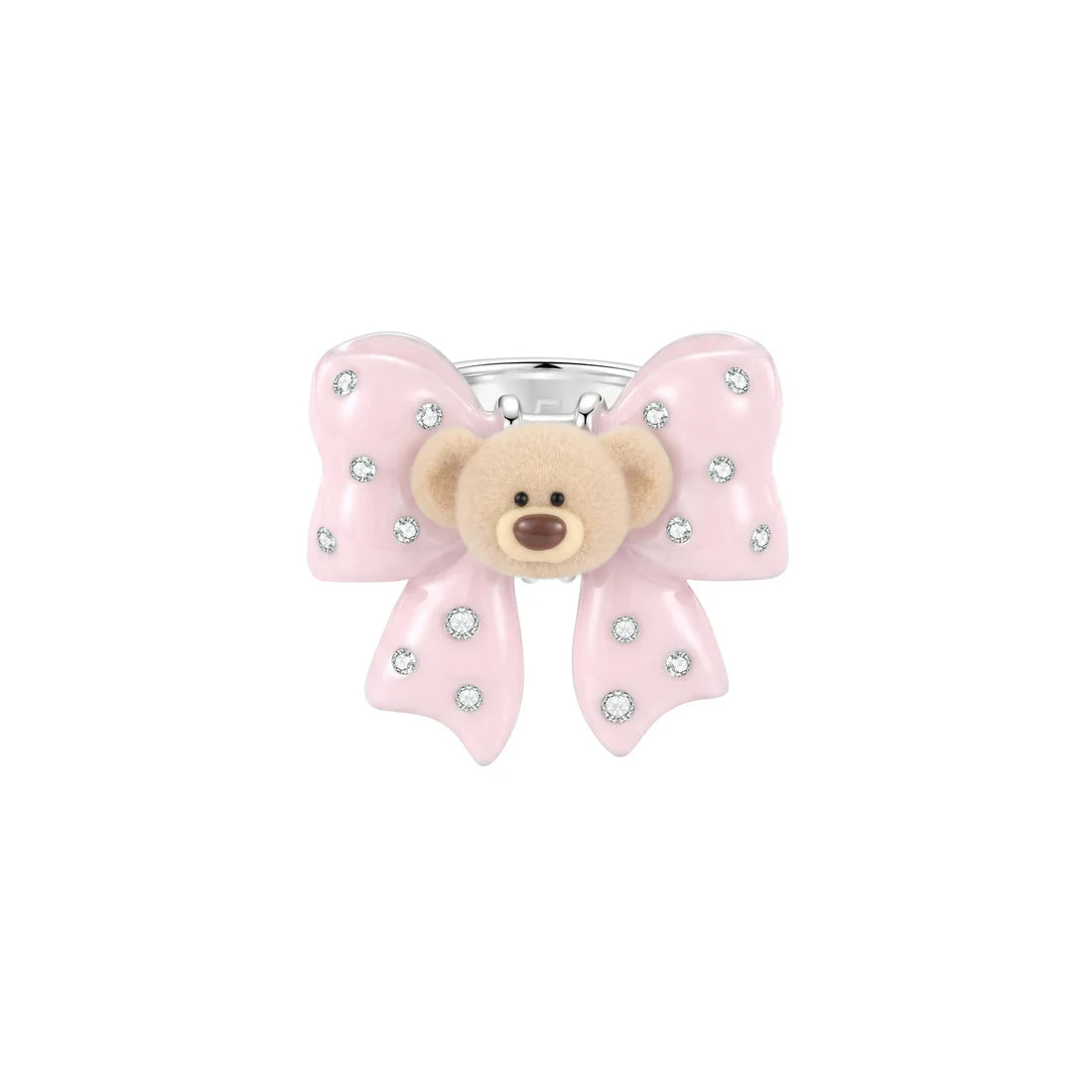 13DE MARZO Mini Bear Bow Ring Pink
