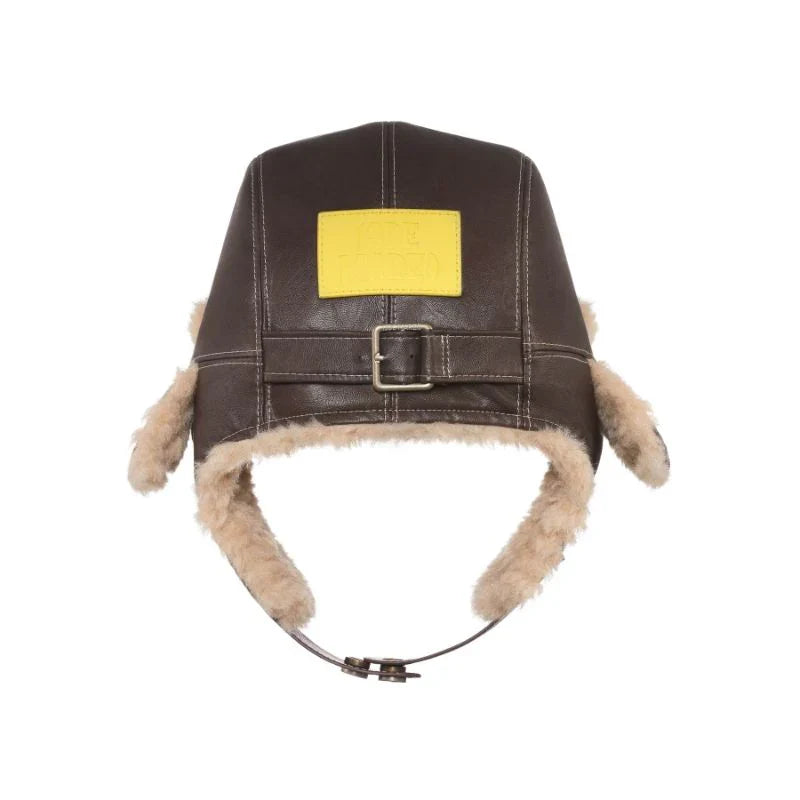 13DE MARZO Pilot Bear Vintage Hat Brown