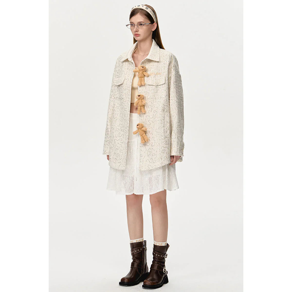 13DE MARZO DOOZOO SHINING TWEED SHIRT