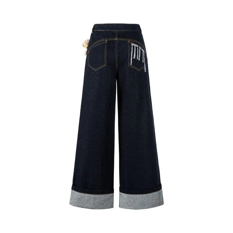 13DE MARZO Tailor Bear Button Jeans Navy Blue