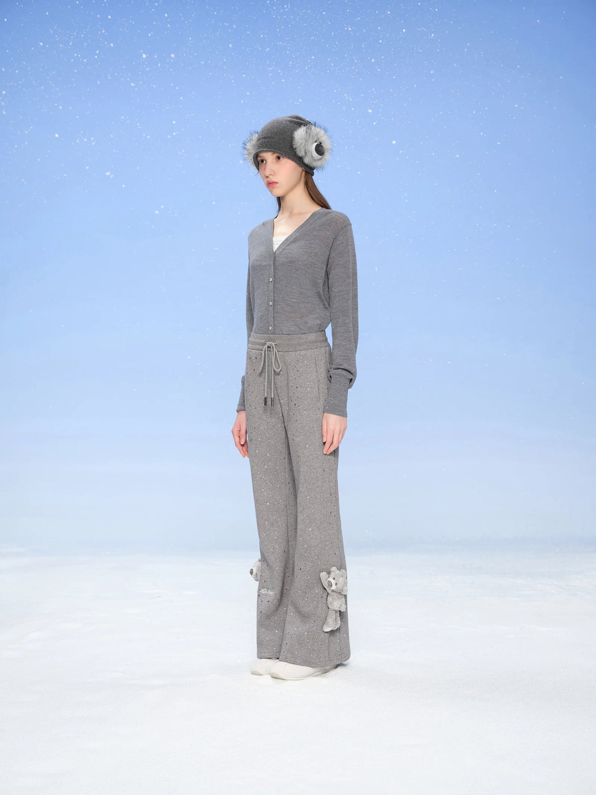 13DE MARZO Galaxy Spark Slim Fit Hoodie Grey