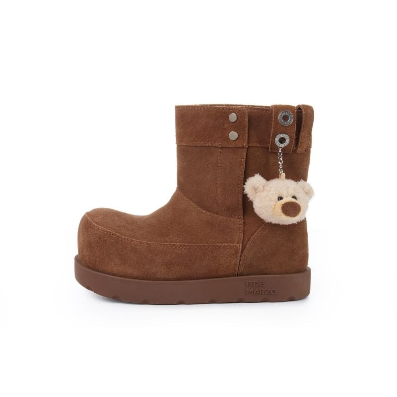 13DE MARZO Logo Snow Boots Brown