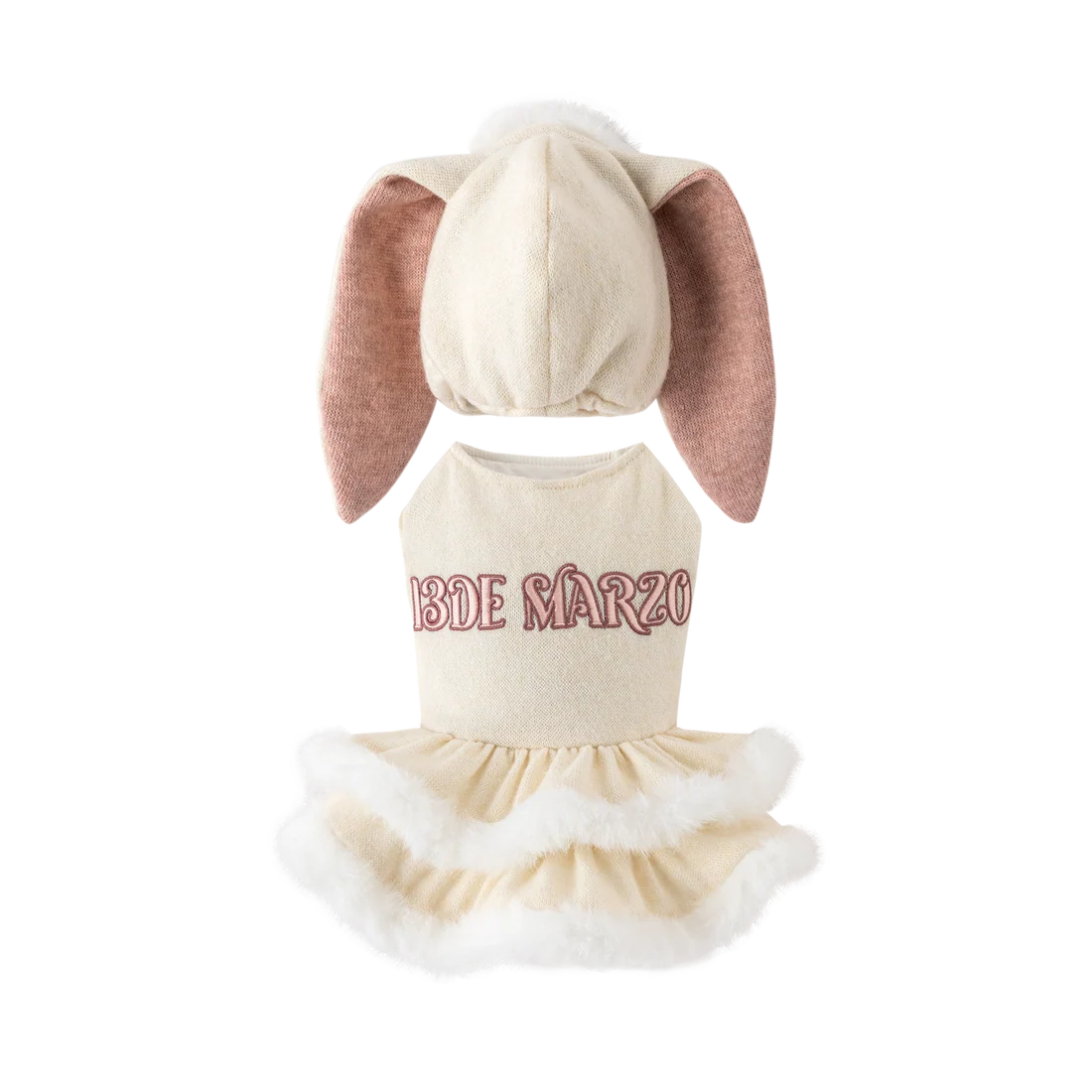 13DE MARZO ToBeMarzoBear Pet Dress White