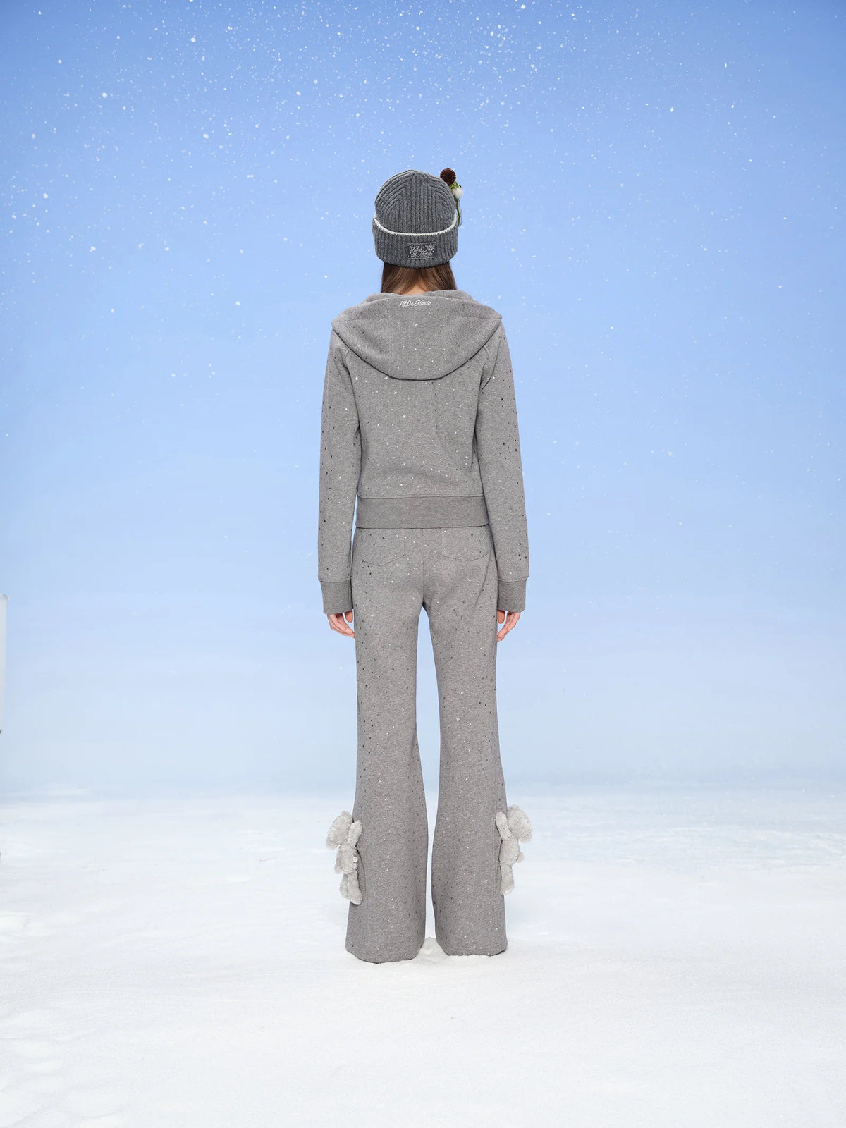 13DE MARZO Galaxy Spark Slim Fit Hoodie Grey