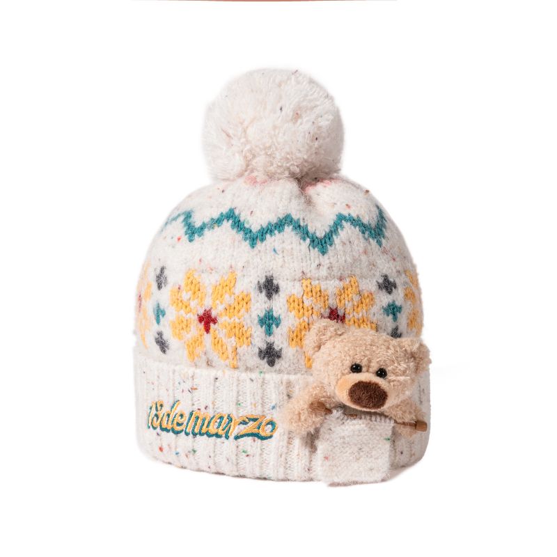 13DE MARZO Fair Isle Bear Beanie