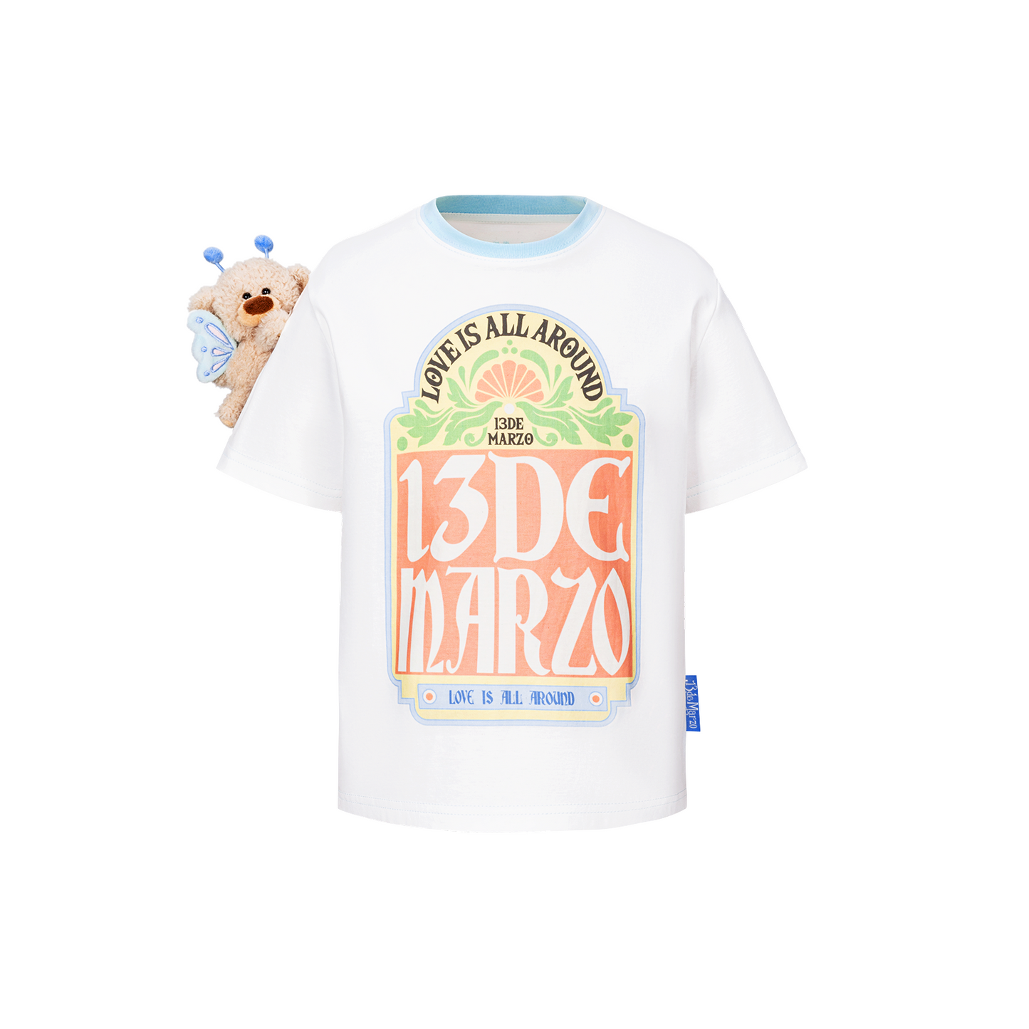 13DE MARZO BabyBear Butterfly T-shirt White