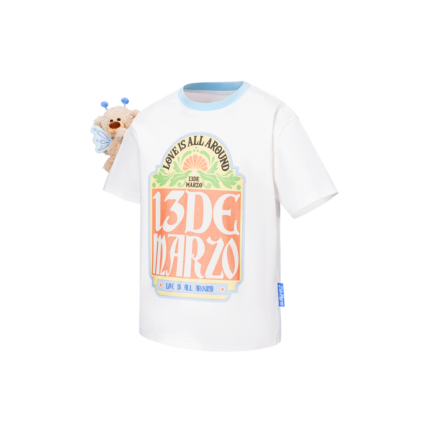 13DE MARZO BabyBear Butterfly T-shirt White
