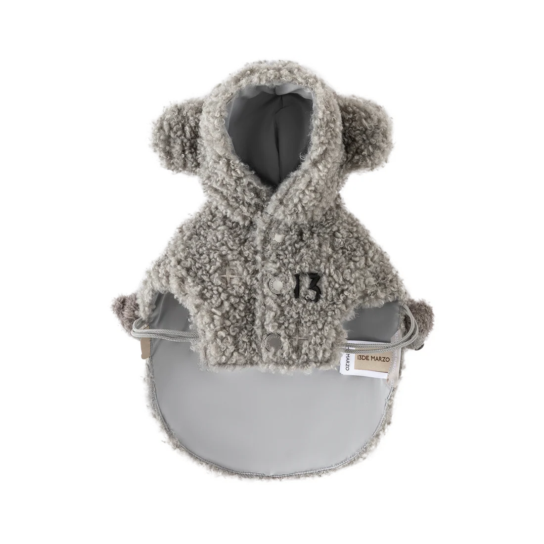 13DE MARZO ToBeMarzoBear Pet Cape Grey