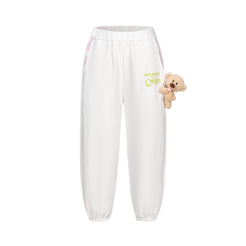 13DE MARZO BabyBear Bubblegum Sweaterpants White
