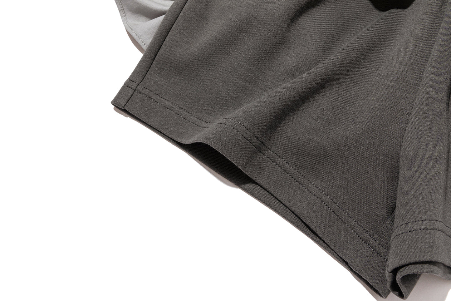 13DE MARZO Patchwork Ruffle Tiered Skirt Dark Grey