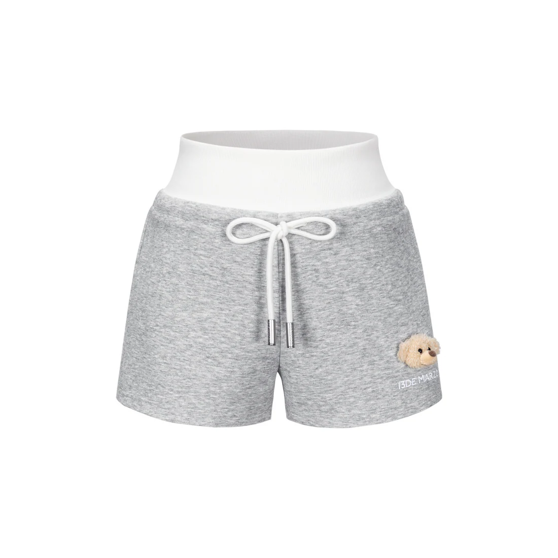13DE MARZO Sports Shorts with Double Waistband Grey