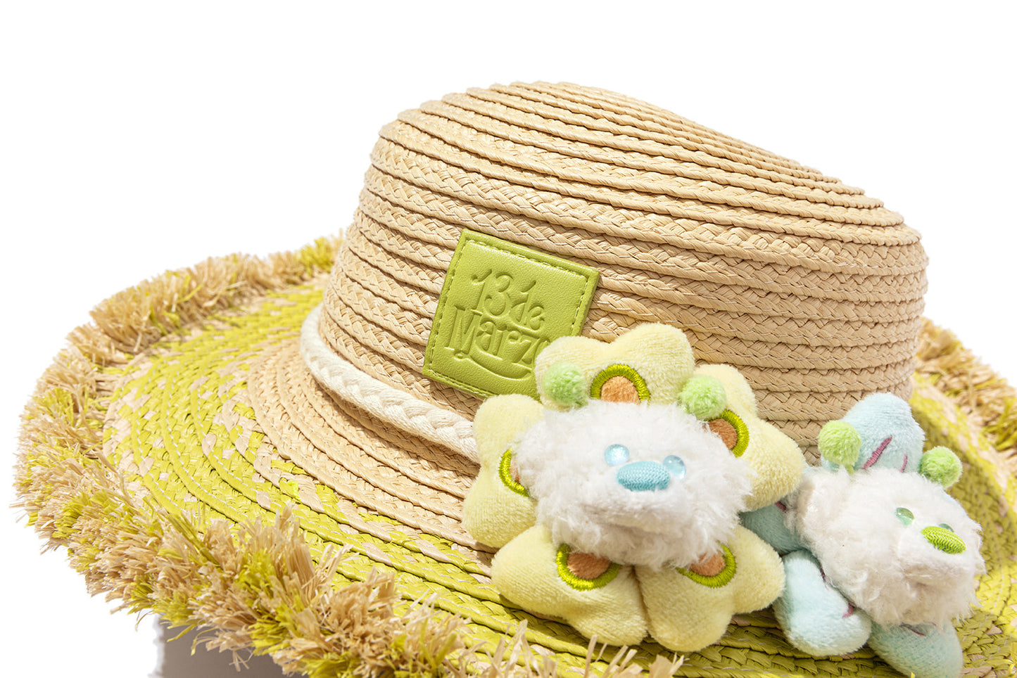 13DE MARZO Floral BabyBear Straw Hat