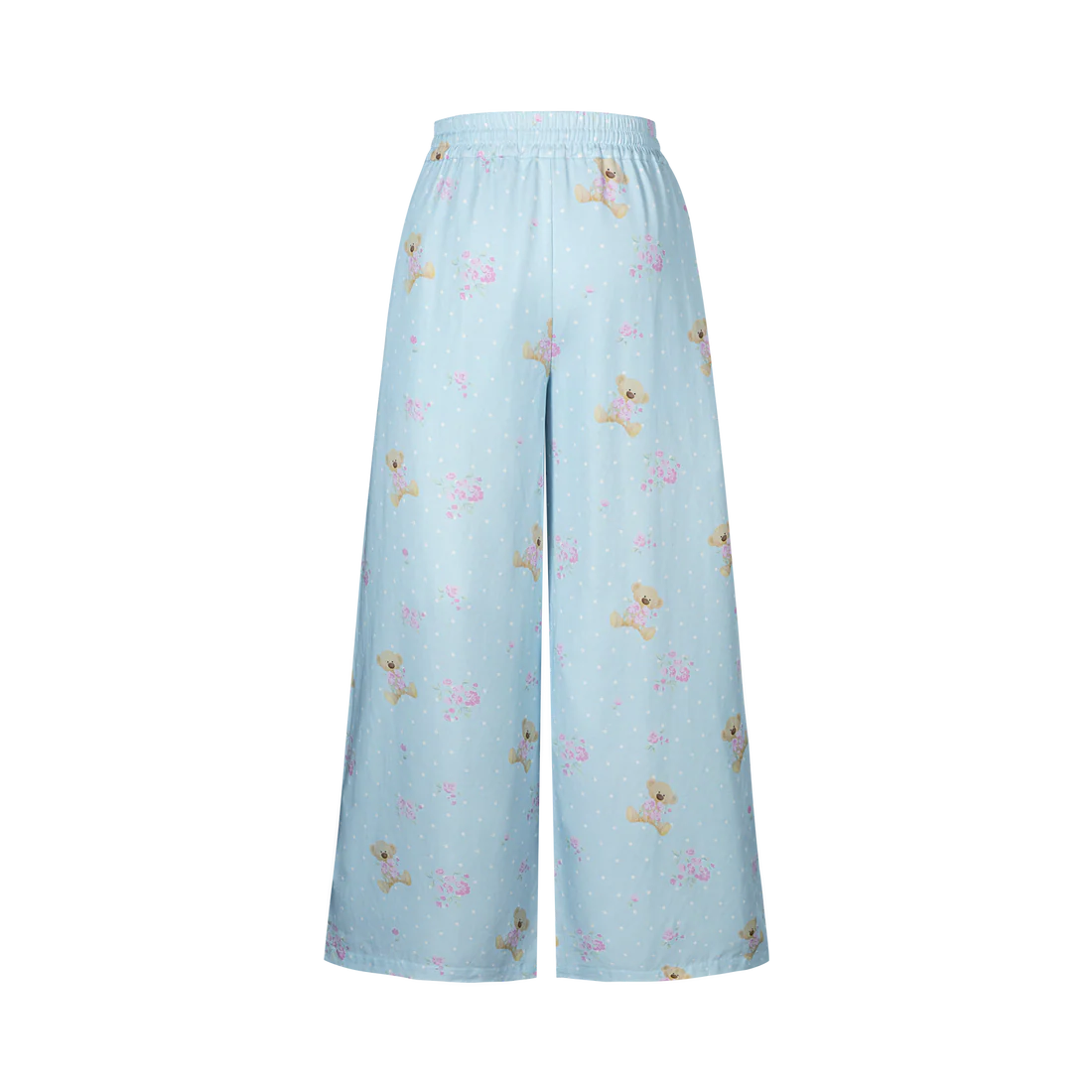 13DE MARZO All-Over Floral Print Loose Pants Blue