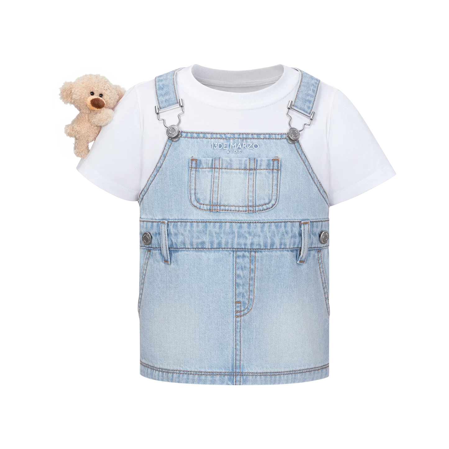 13DE MARZO BabyBear Printing Overall T-shirt