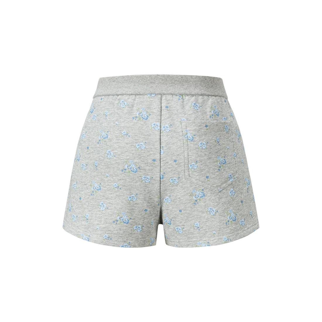 13DE MARZO Floral Print Sweatpants Shorts Grey