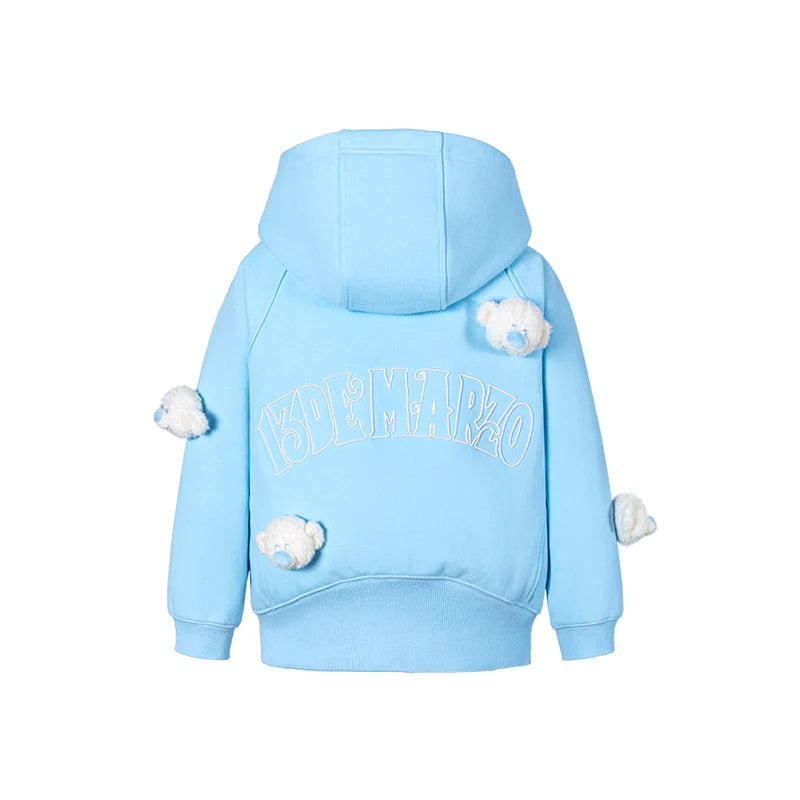 13DE MARZO BabyBear Full Zipper Hoodie Blue