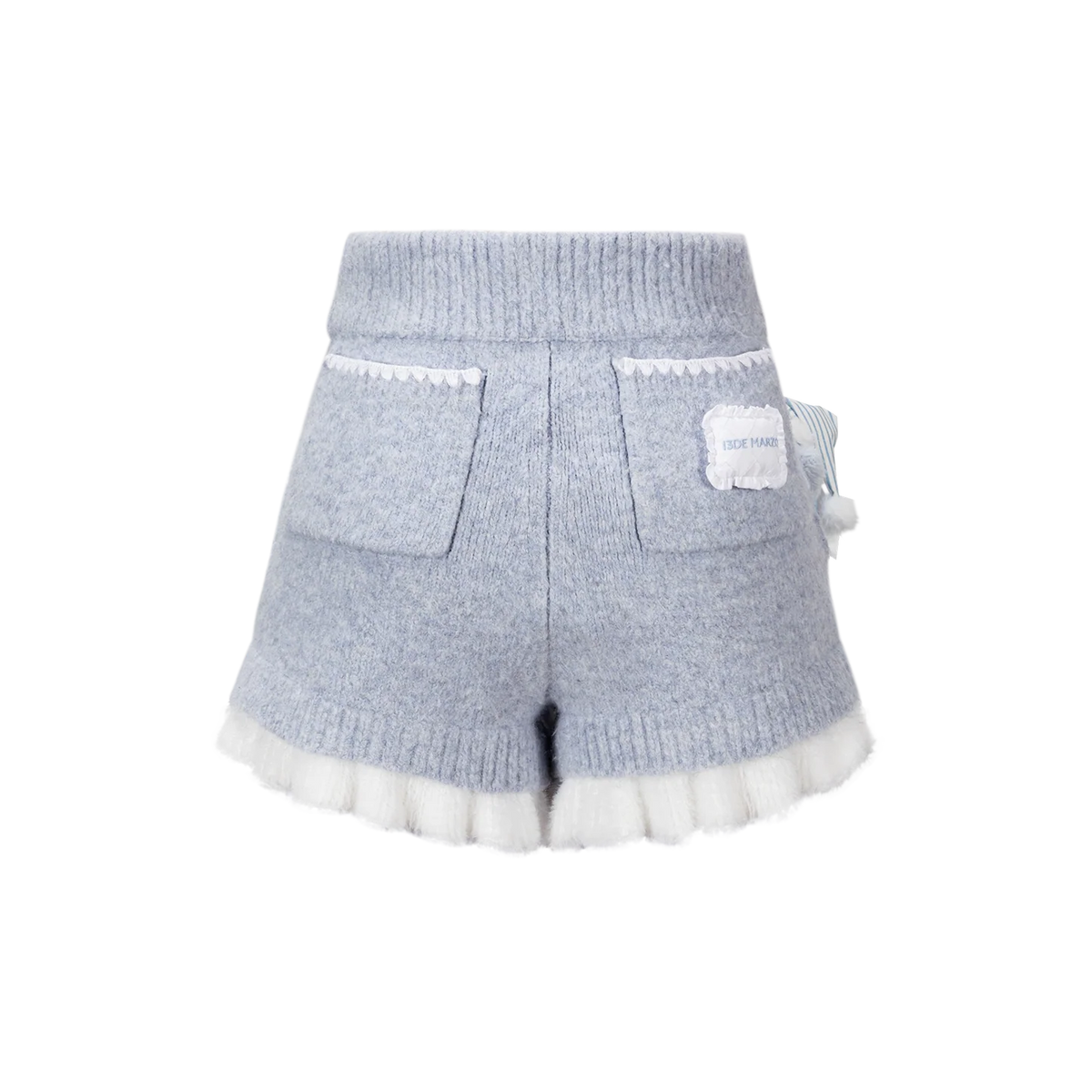 13DE MARZO Nighty Night Bear Knit Lace Shorts