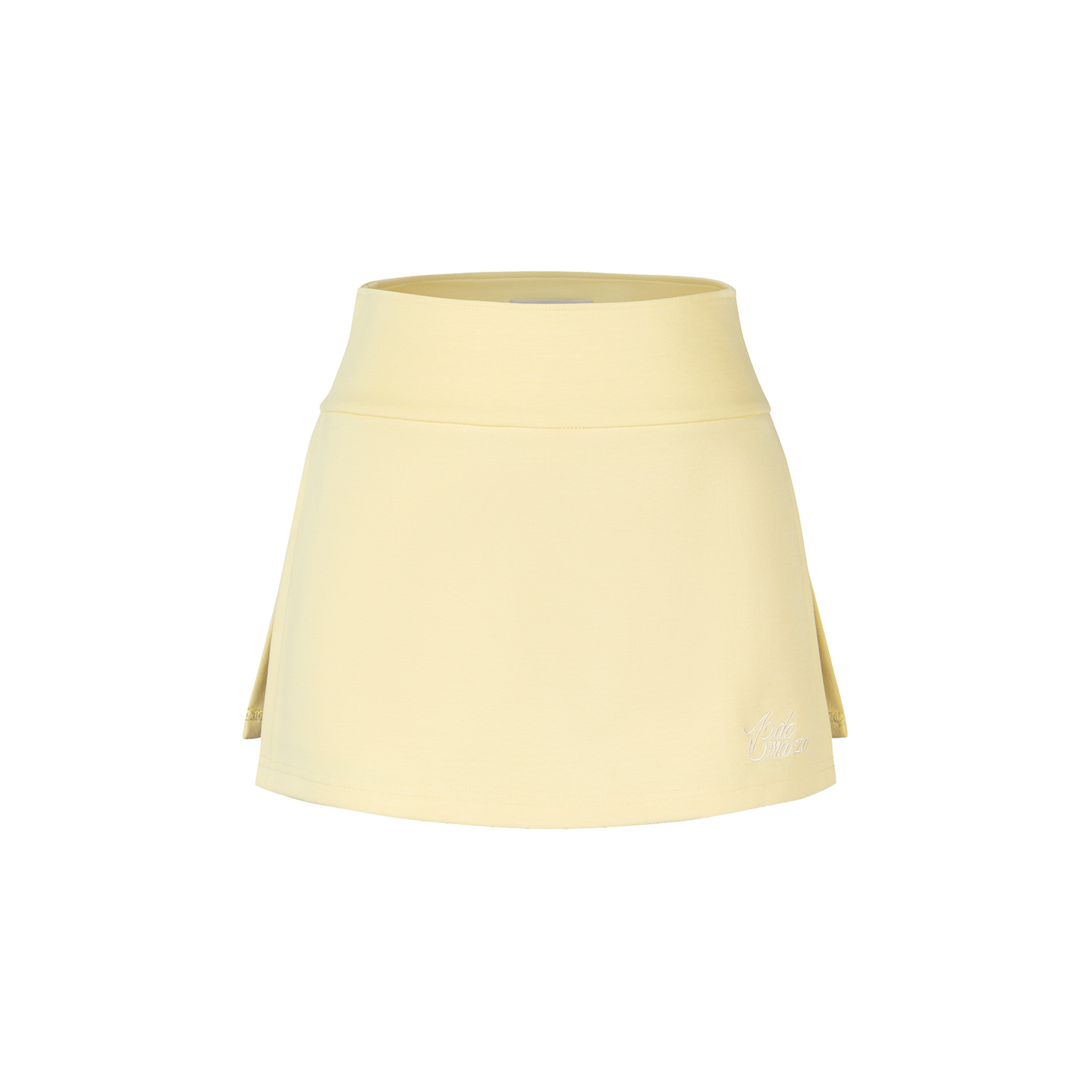 13DE MARZO Golf Split-Hem Sweat Skirt Yellow