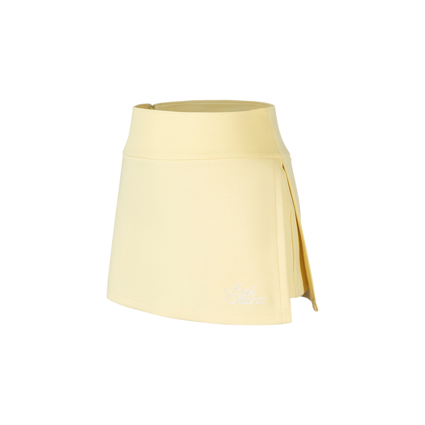 13DE MARZO Golf Split-Hem Sweat Skirt Yellow