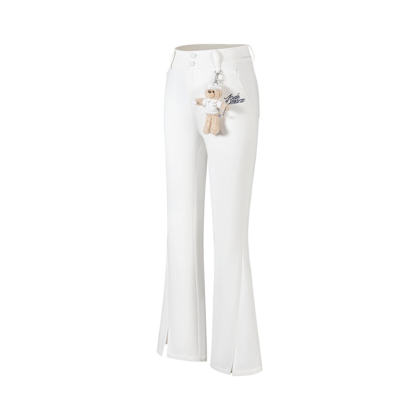 13DE MARZO Golf Bear Trousers White