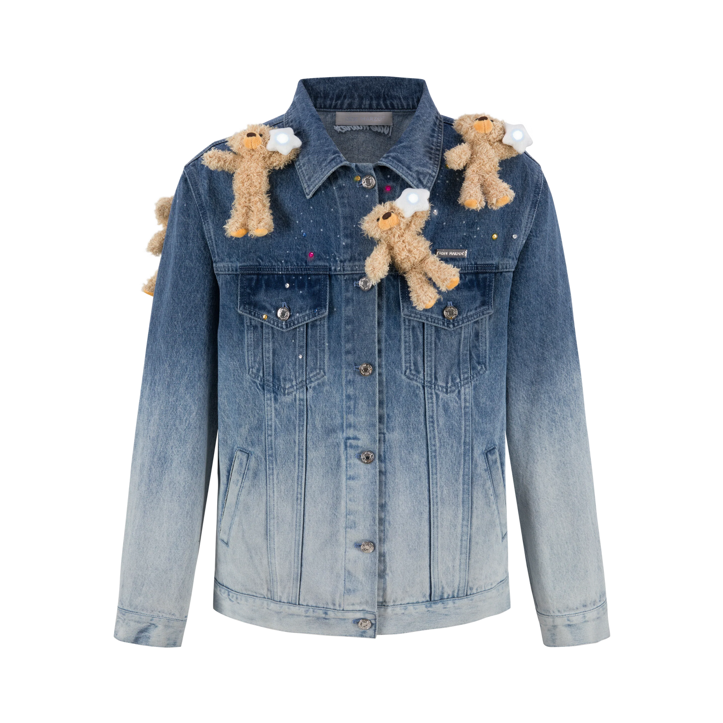 13DE MARZO Lumi Star Bear Denim Jacket Blue