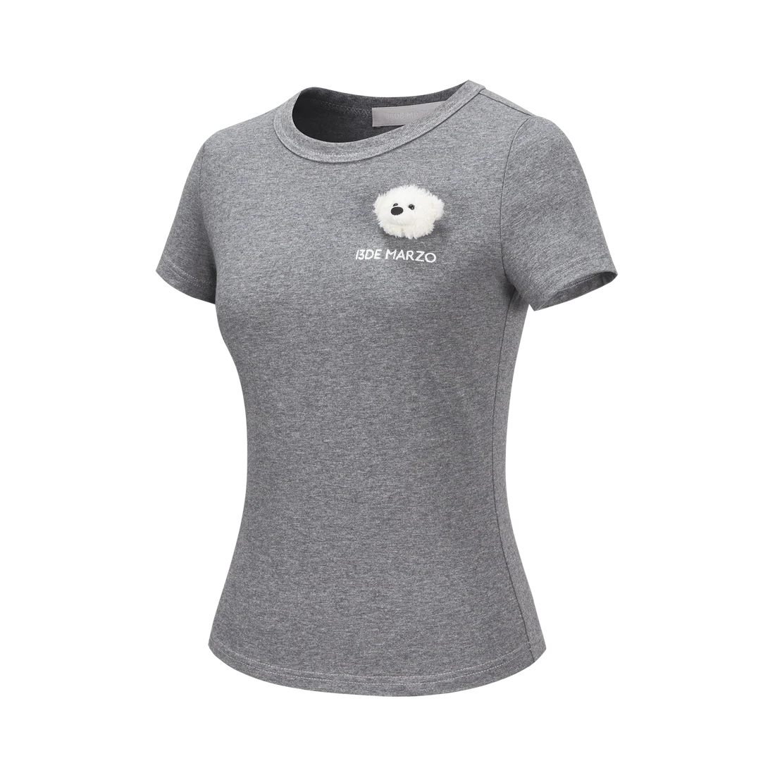 13DE MARZO Bear Base T-shirt Grey