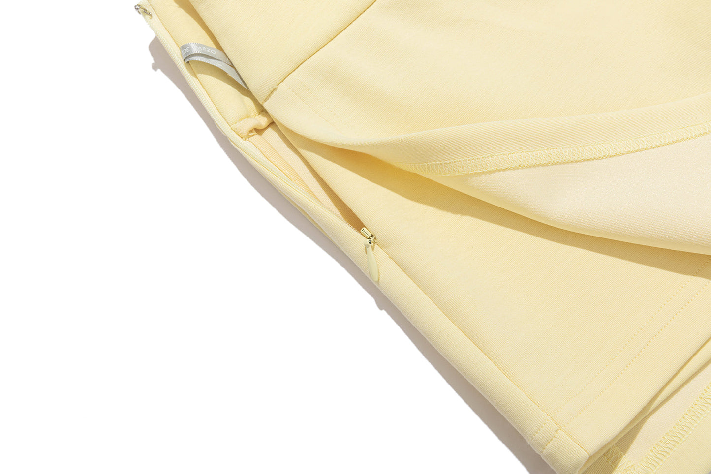 13DE MARZO Golf Split-Hem Sweat Skirt Yellow