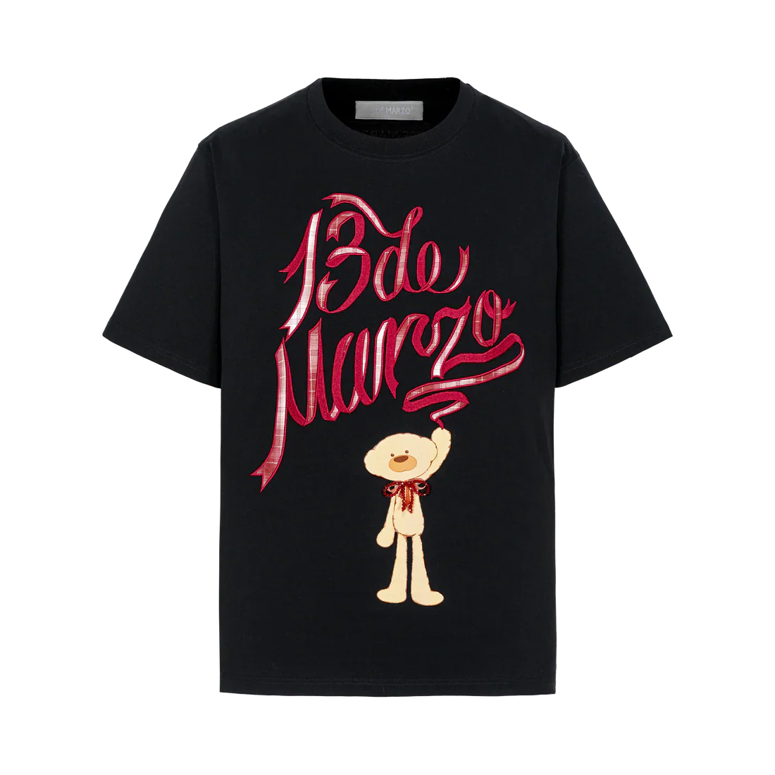 13DE MARZO Doozoo Checked Ribbon T-Shirt