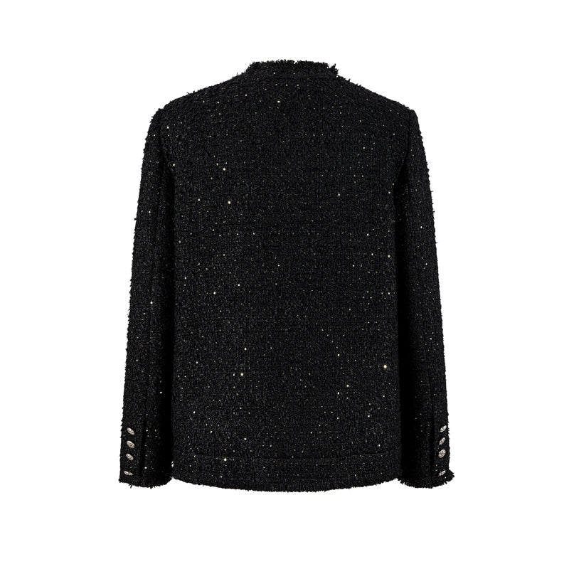13DE MARZO Badge Vintage Chunky Wool Jacket
