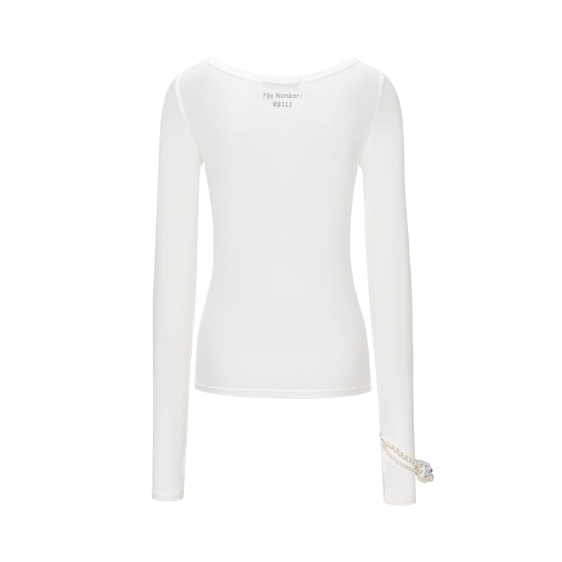 13DE MARZO Timeline Print Undershirt White